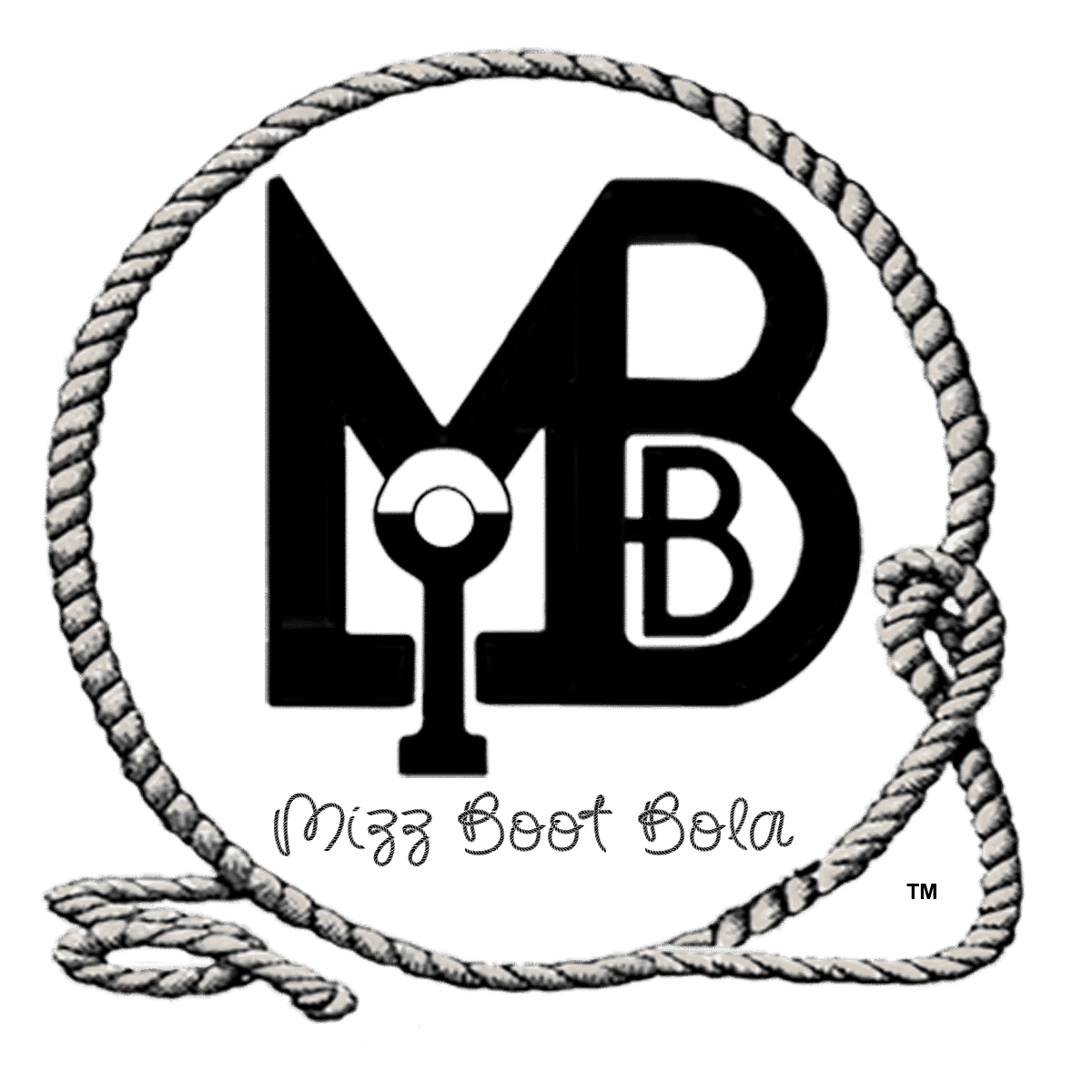 Logo featuring stylized letters M, B, and L inside a rope circle with 'Mizz Boot Bola' text.